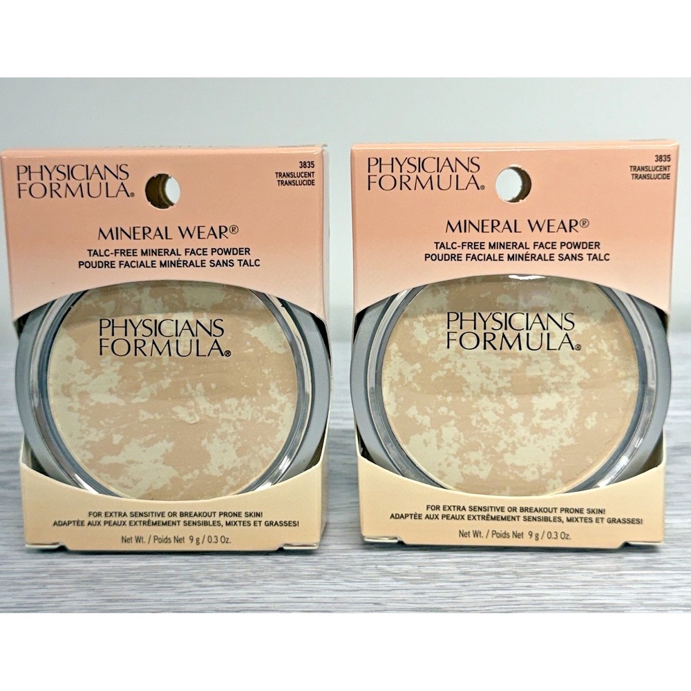 2 Pack- Physicians Formula Mineral Wear Pressed Powder, Translucent, 0.30 Ounce